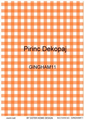 LineArt Pirinç Dekopaj Kağıdı LA-GINGHAM11