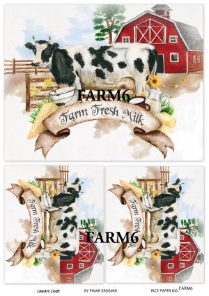 LineArt Pirinç Dekopaj Kağıdı LA-FARM6
