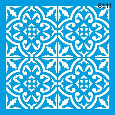 Stencil Boyama Şablonu – Geometrik Desen – 6111 – 50×50 cm