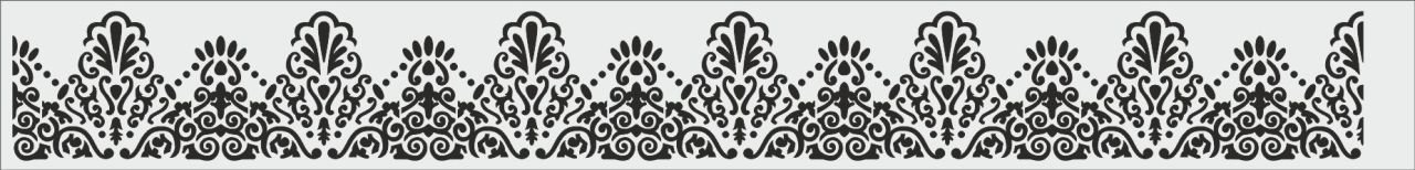 BiStencil BR Seri Bordür Deseni 10X78 cm BR03