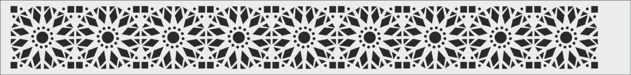 BiStencil BR Seri Bordür Deseni 10X78 cm BR12